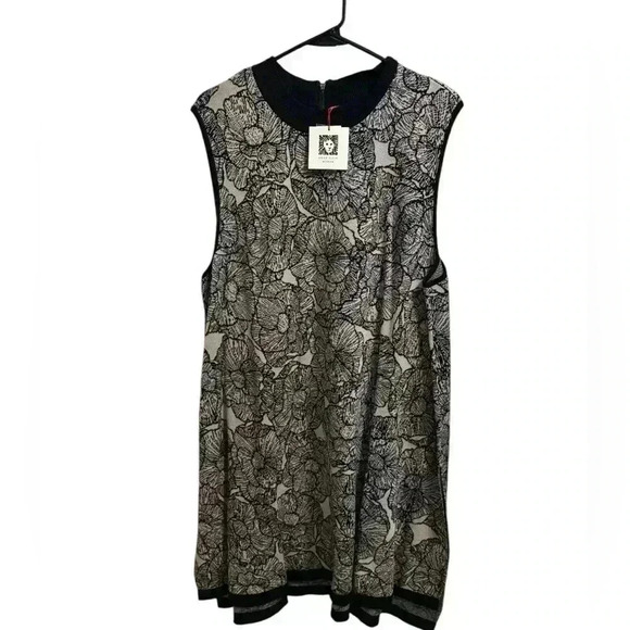 NWT Anne Klein Floral Sweater Tunic Dress Size 3X - Picture 1 of 6